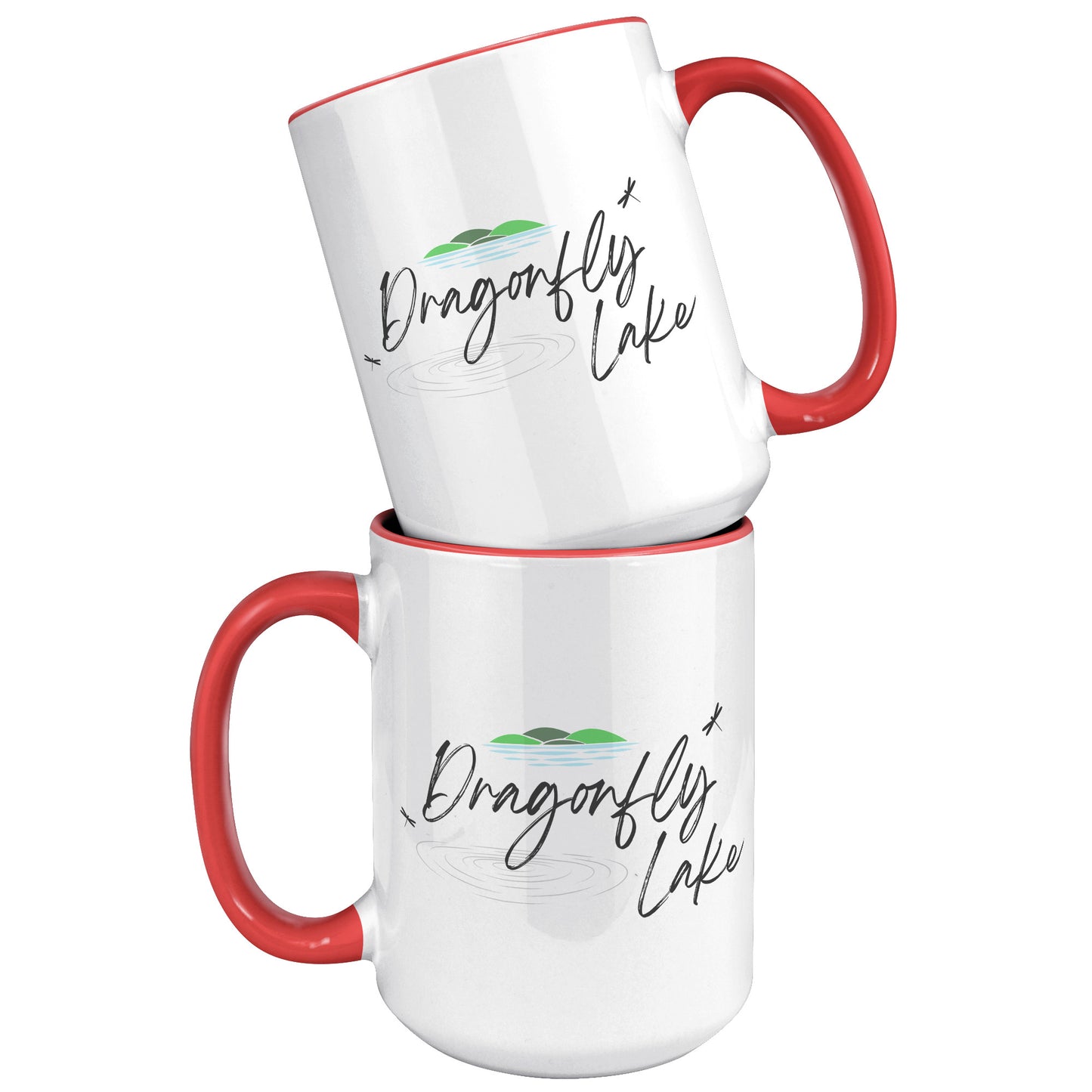 Dragonfly Lake Color Accent Mug (15oz)