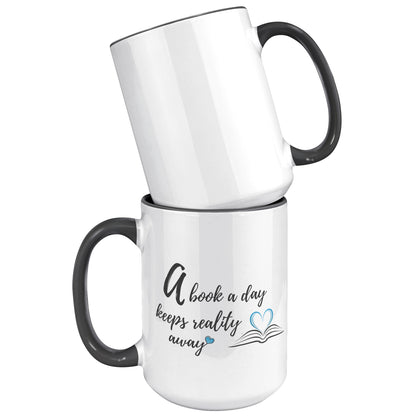 A book a day - Color Accent Mug 15oz