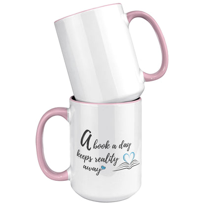 A book a day - Color Accent Mug 15oz