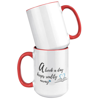 A book a day - Color Accent Mug 15oz