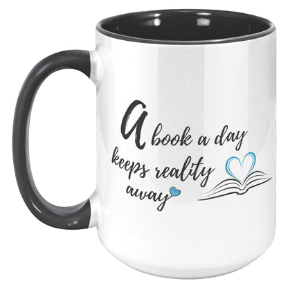 A book a day - Color Accent Mug 15oz