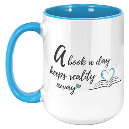 A book a day - Color Accent Mug 15oz