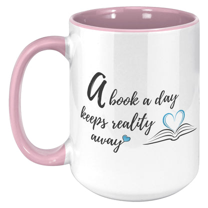 A book a day - Color Accent Mug 15oz