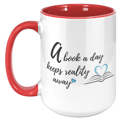 A book a day - Color Accent Mug 15oz