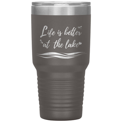 Life is better at the lake - Large Tumbler