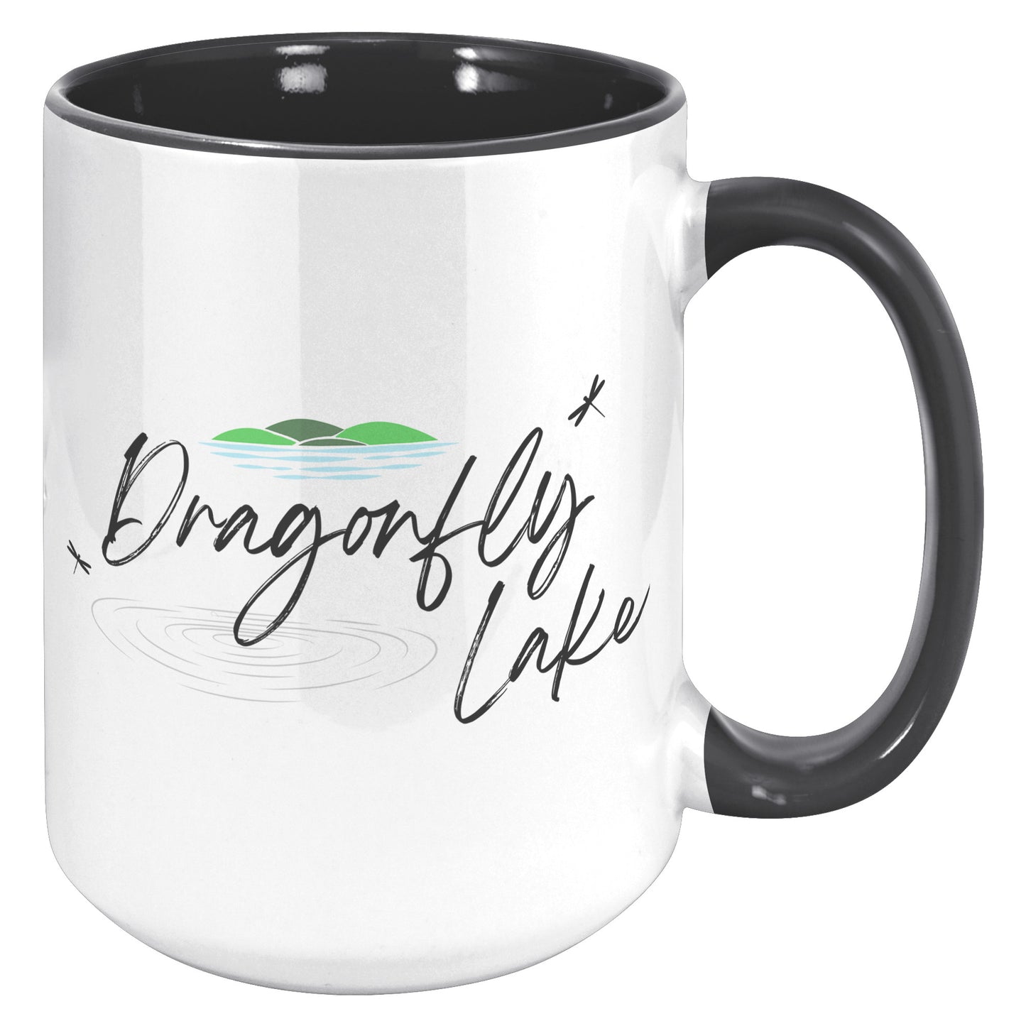 Dragonfly Lake Color Accent Mug (15oz)