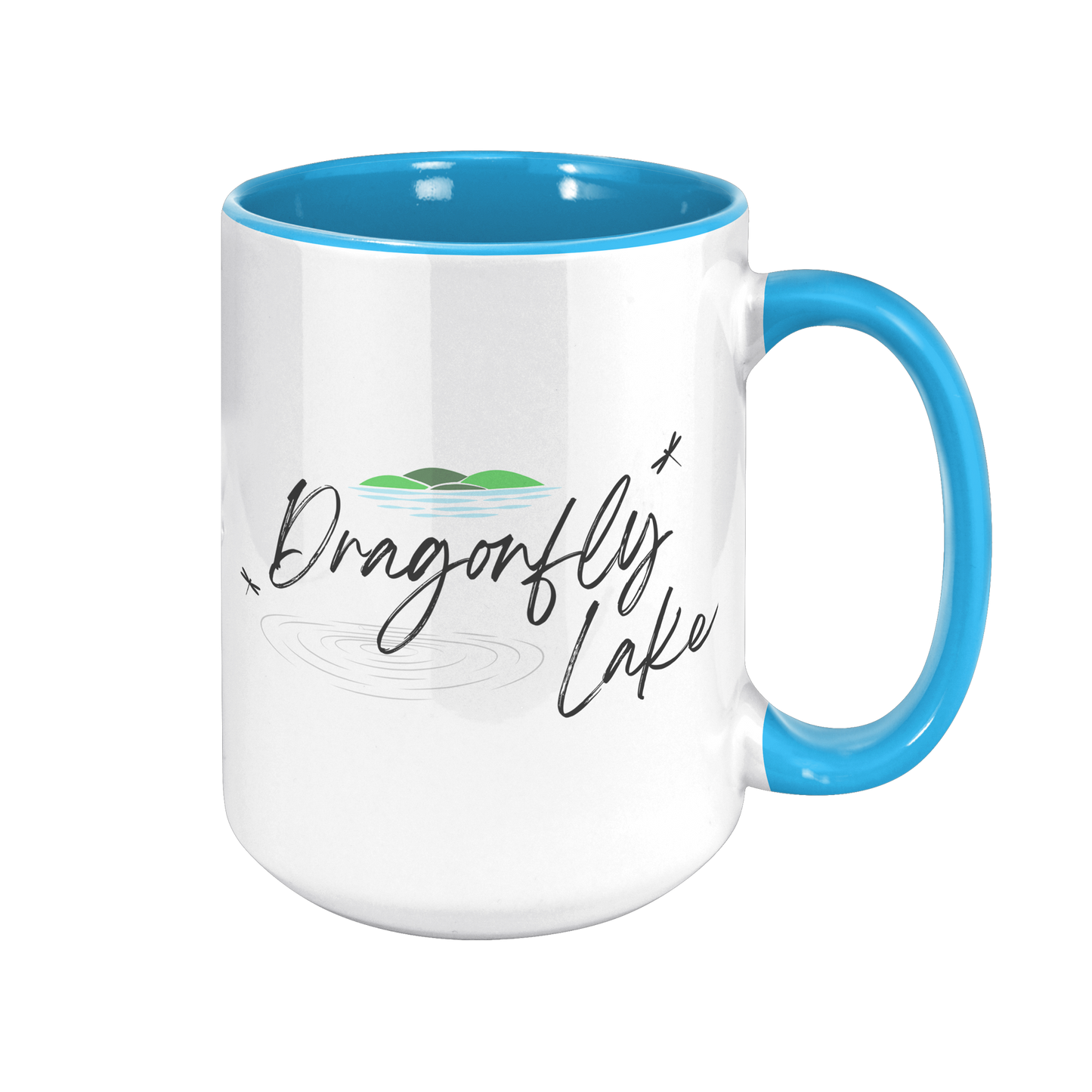 Dragonfly Lake Color Accent Mug (15oz)