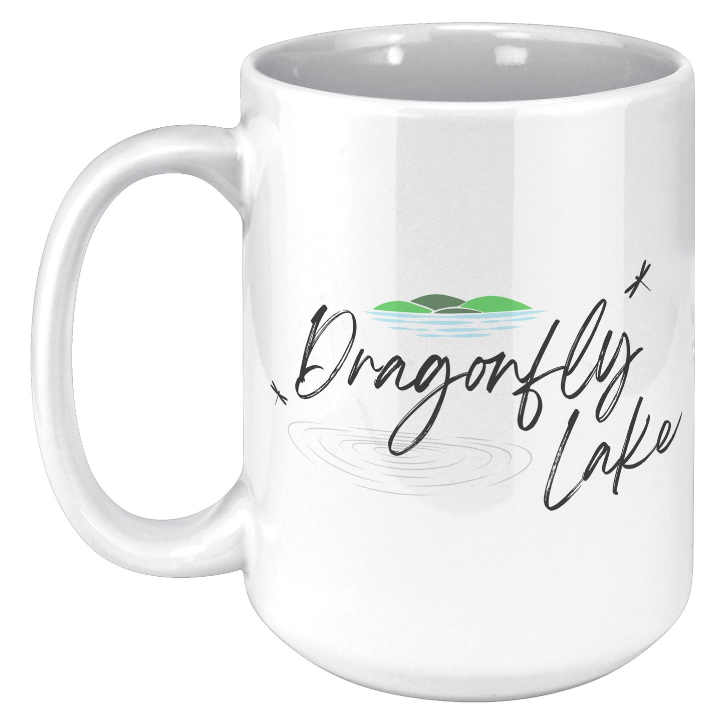 Dragonfly Lake Color Accent Mug (15oz)